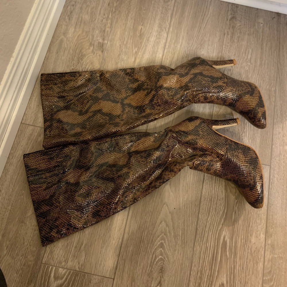 Colin Stuart faux snakeskin boots